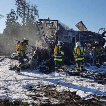 Brand eines Häckslers